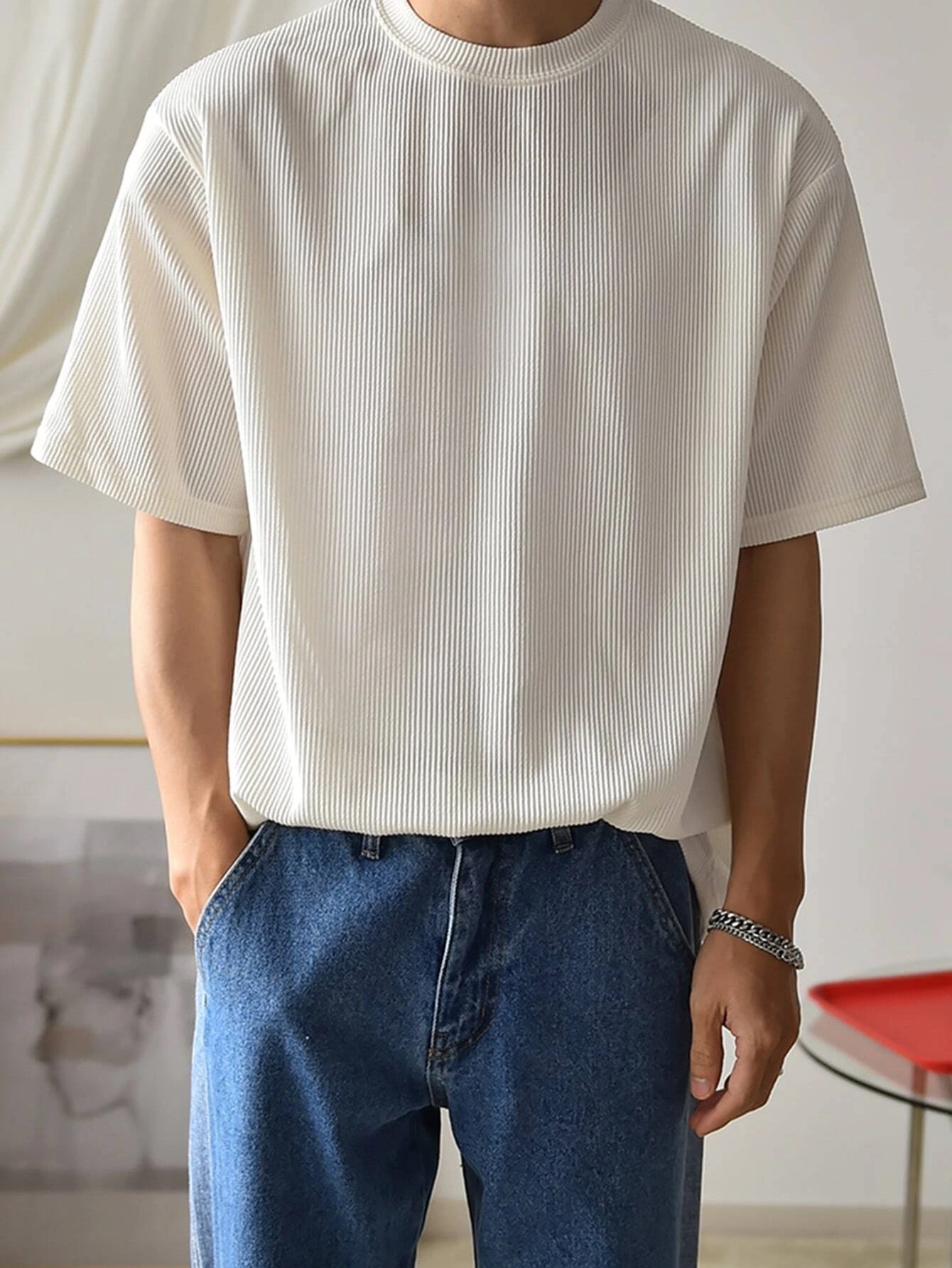 DAZY camiseta tejida hombros caídos