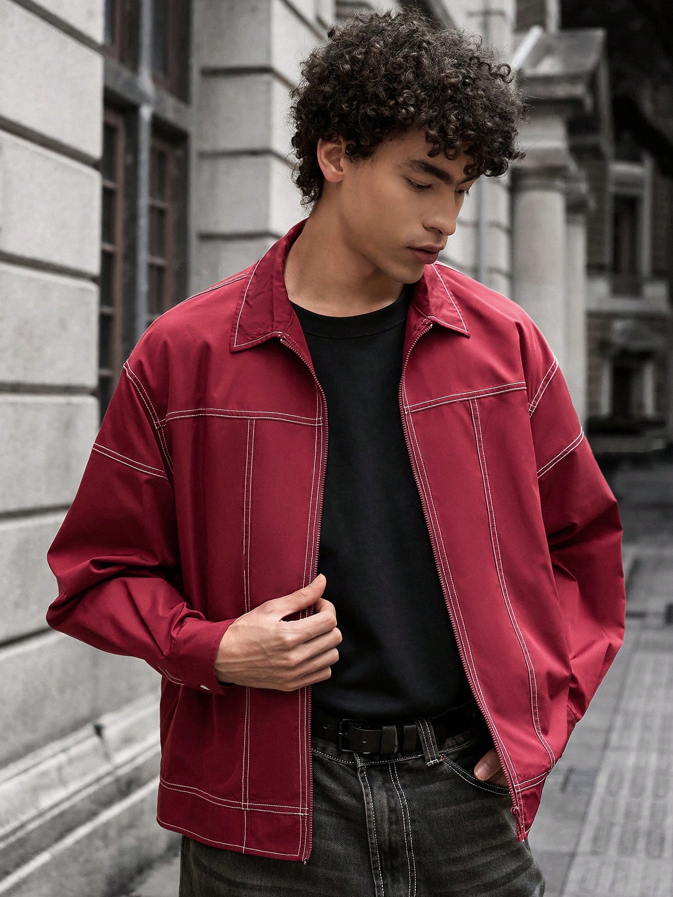 Chaqueta vintage unicolor