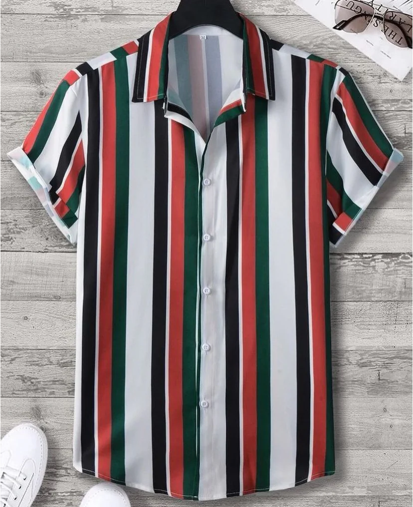 Camisa con estampado de rayas