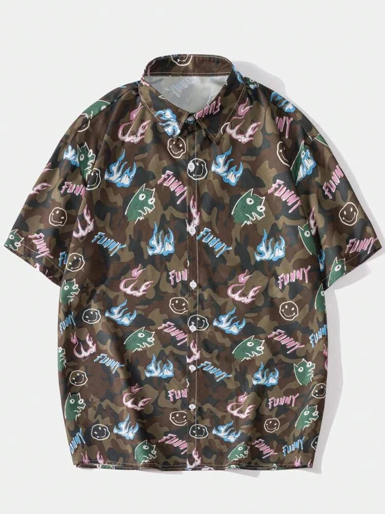 Camisa con estampado de dibujo