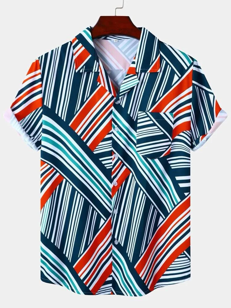 Camisa con estampado a rayas