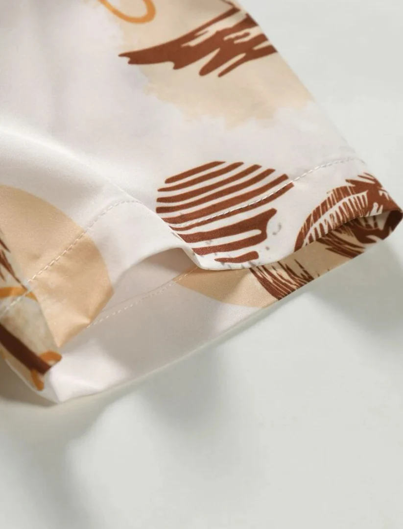 L - Camisa con estampado tropical