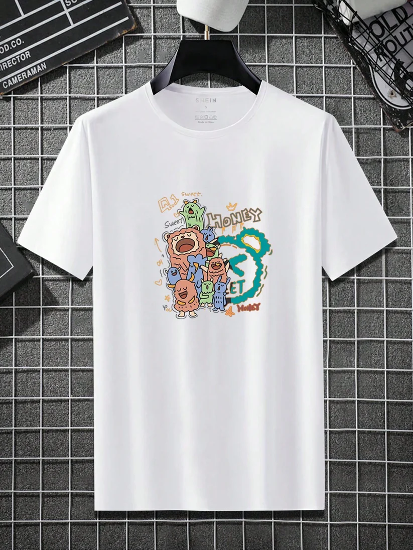 Camiseta con estampado de dibujo