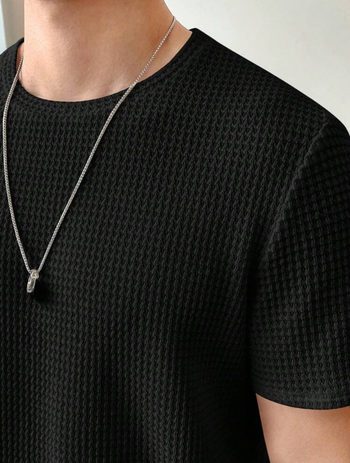 L - Camiseta punto de tejido