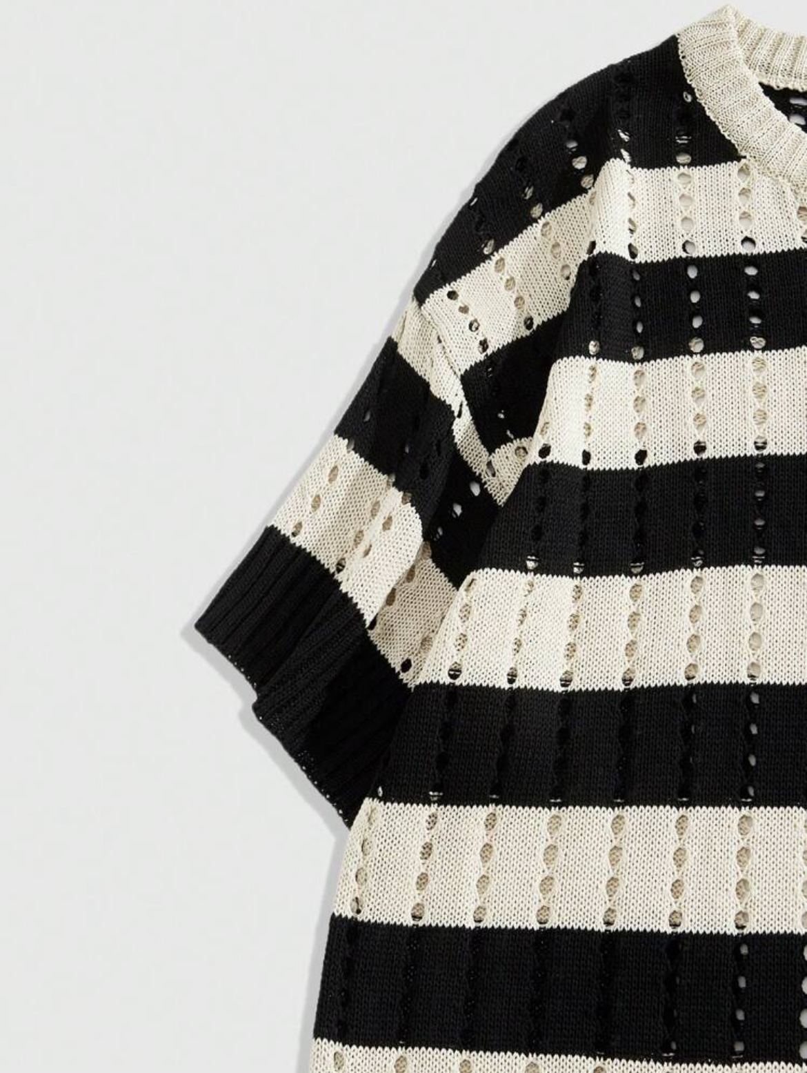 L - Camiseta de punto a rayas