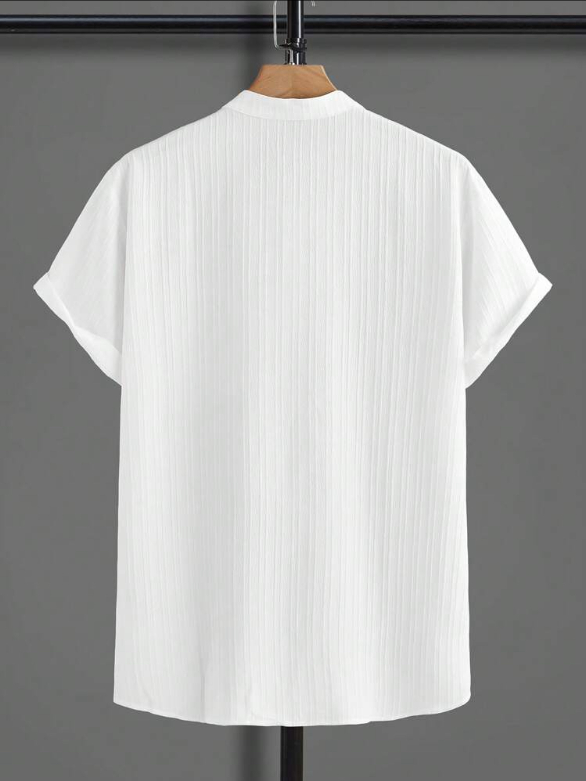 M - Camisa unicolor con bolsillo