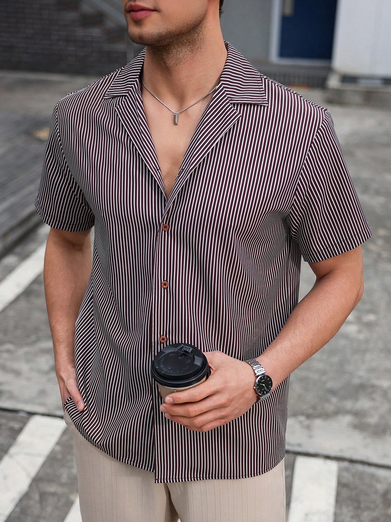 Camisa casual a rayas