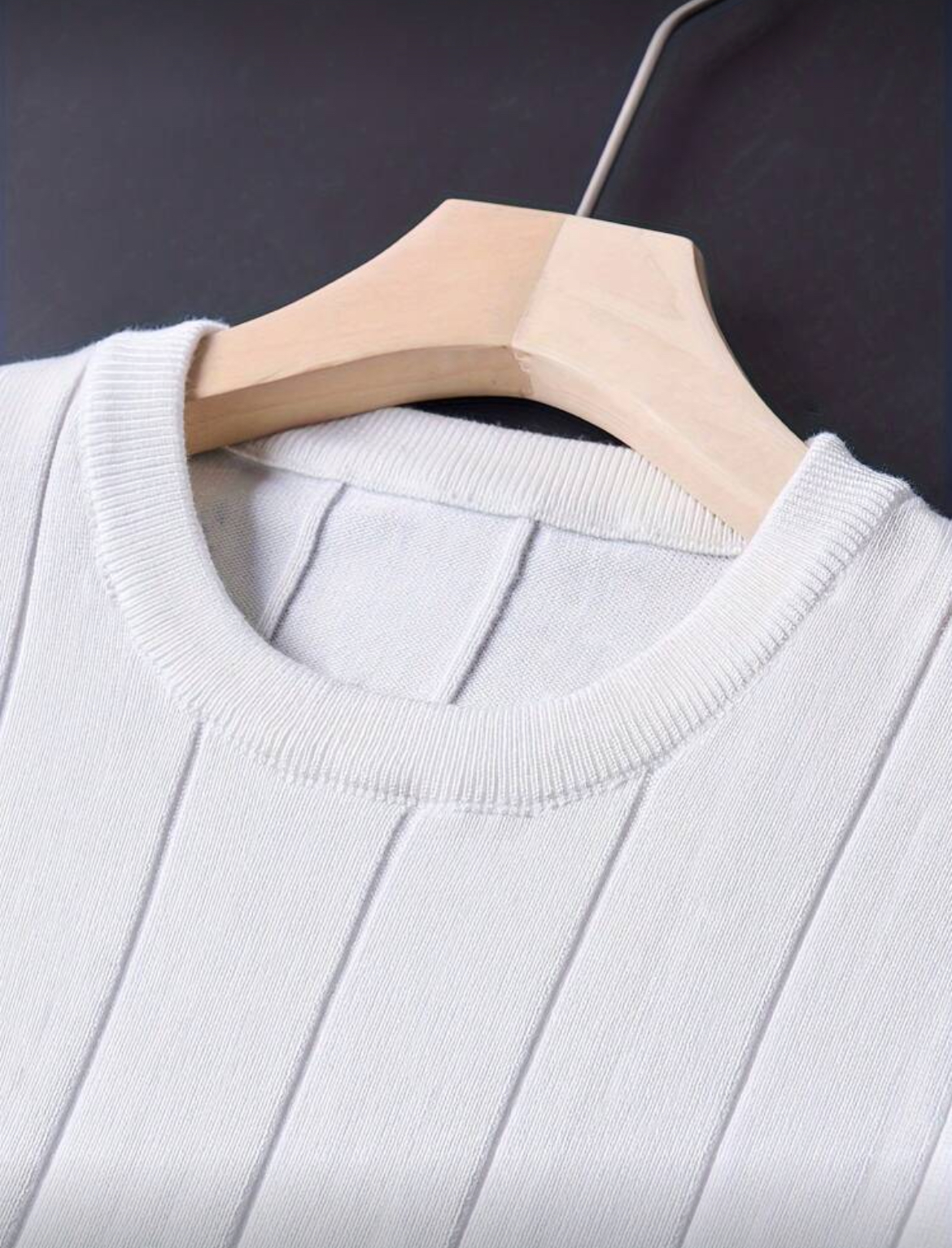 M - Camiseta de punto acanalado