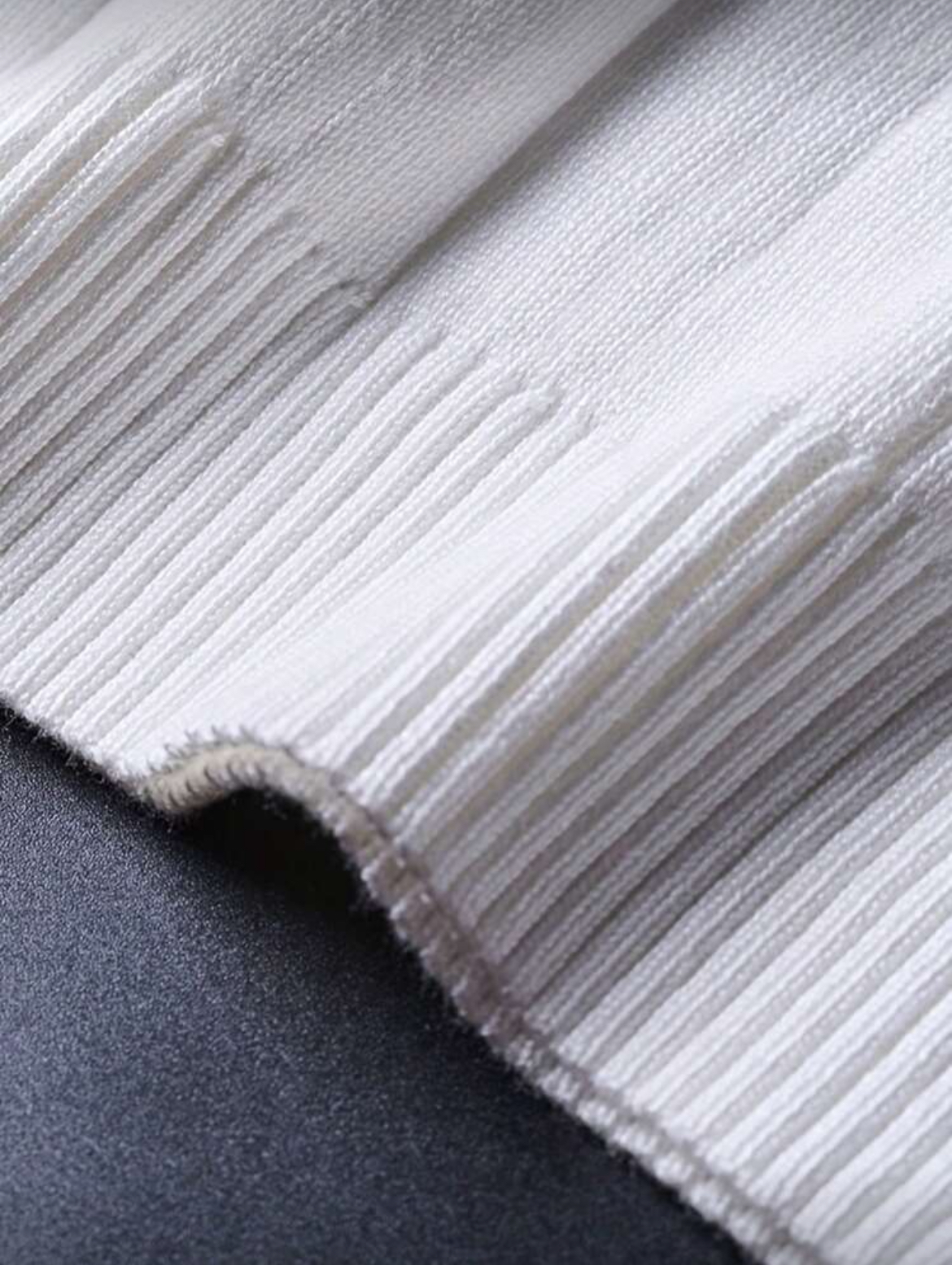 S - Camiseta de punto acanalado