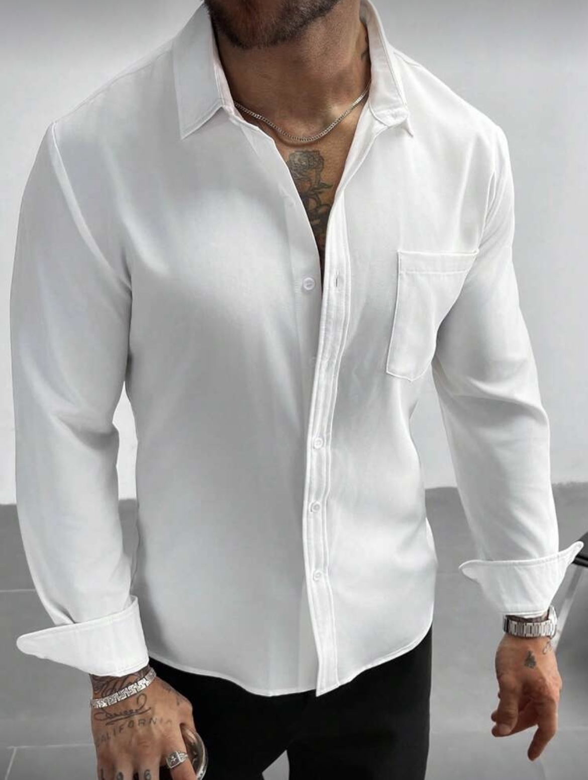 L - Camisa manga larga clásica