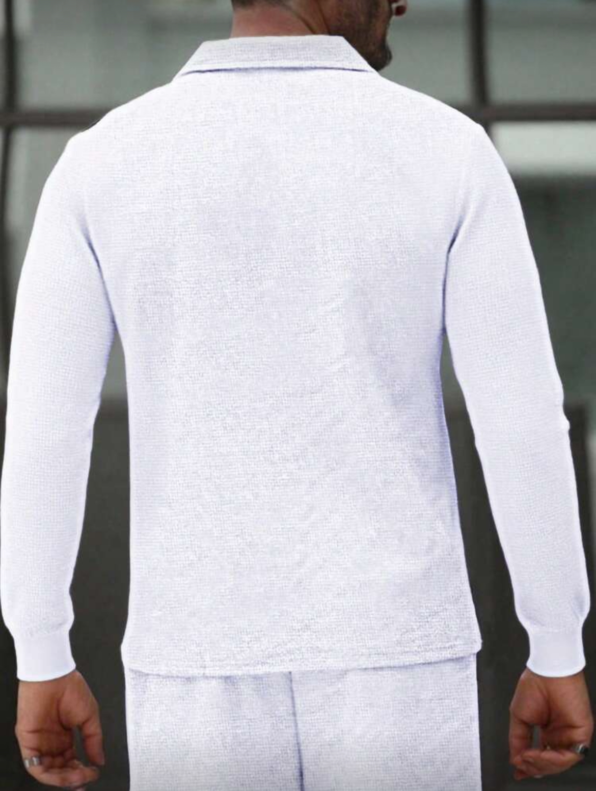 M - Polo manga larga casual