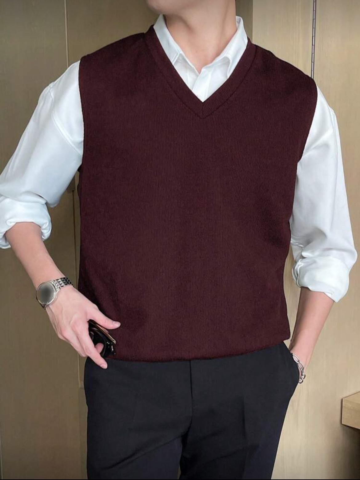 L - DAZY chaleco unicolor