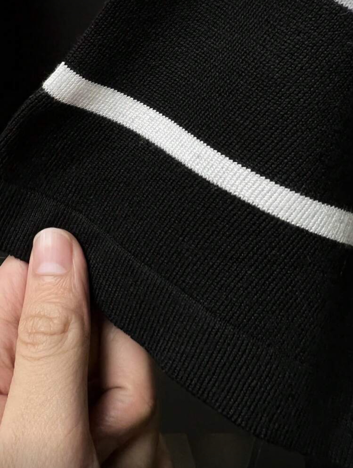 L - Jersey de punto a rayas