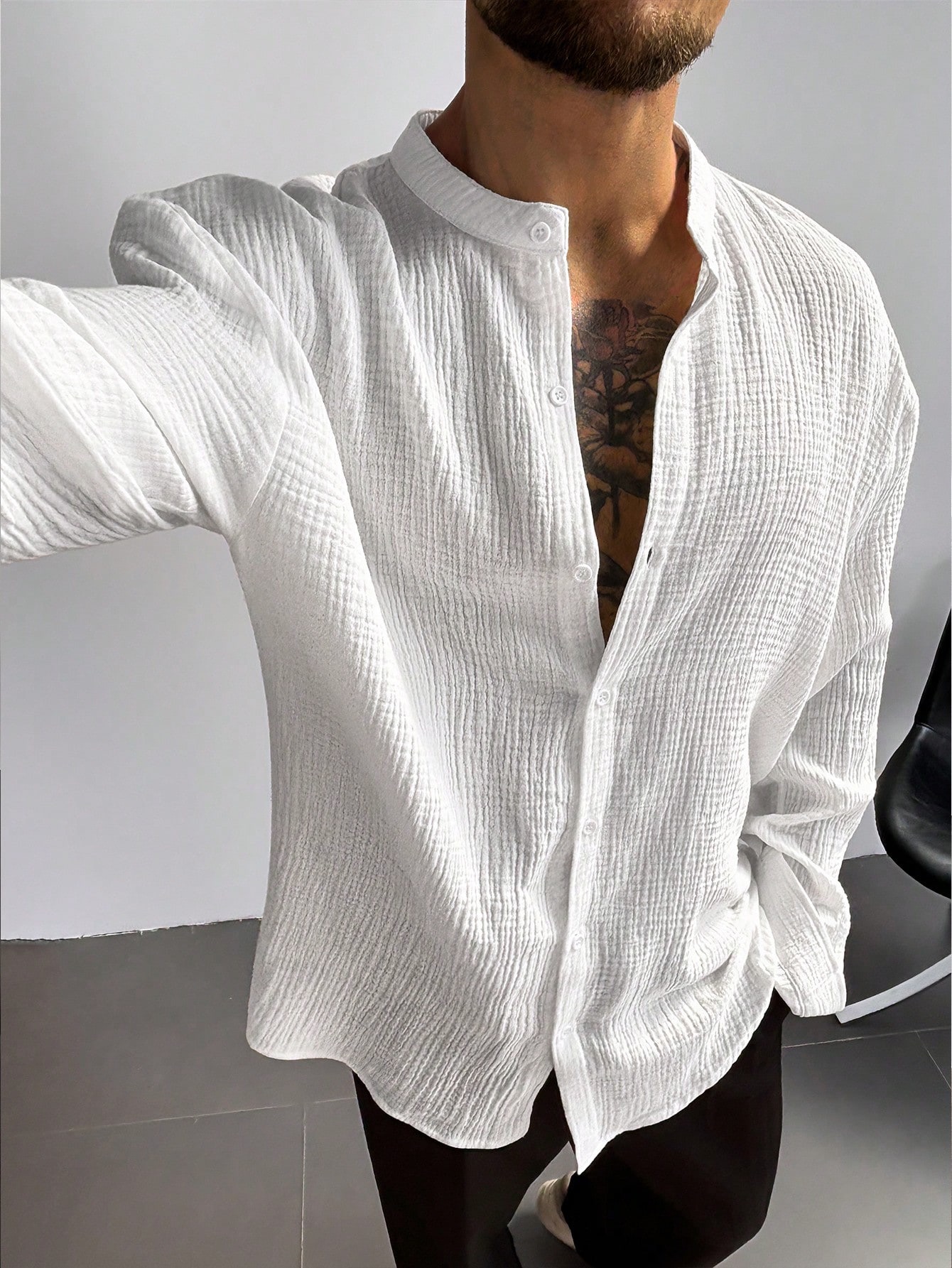 Camisa manga larga unicolor