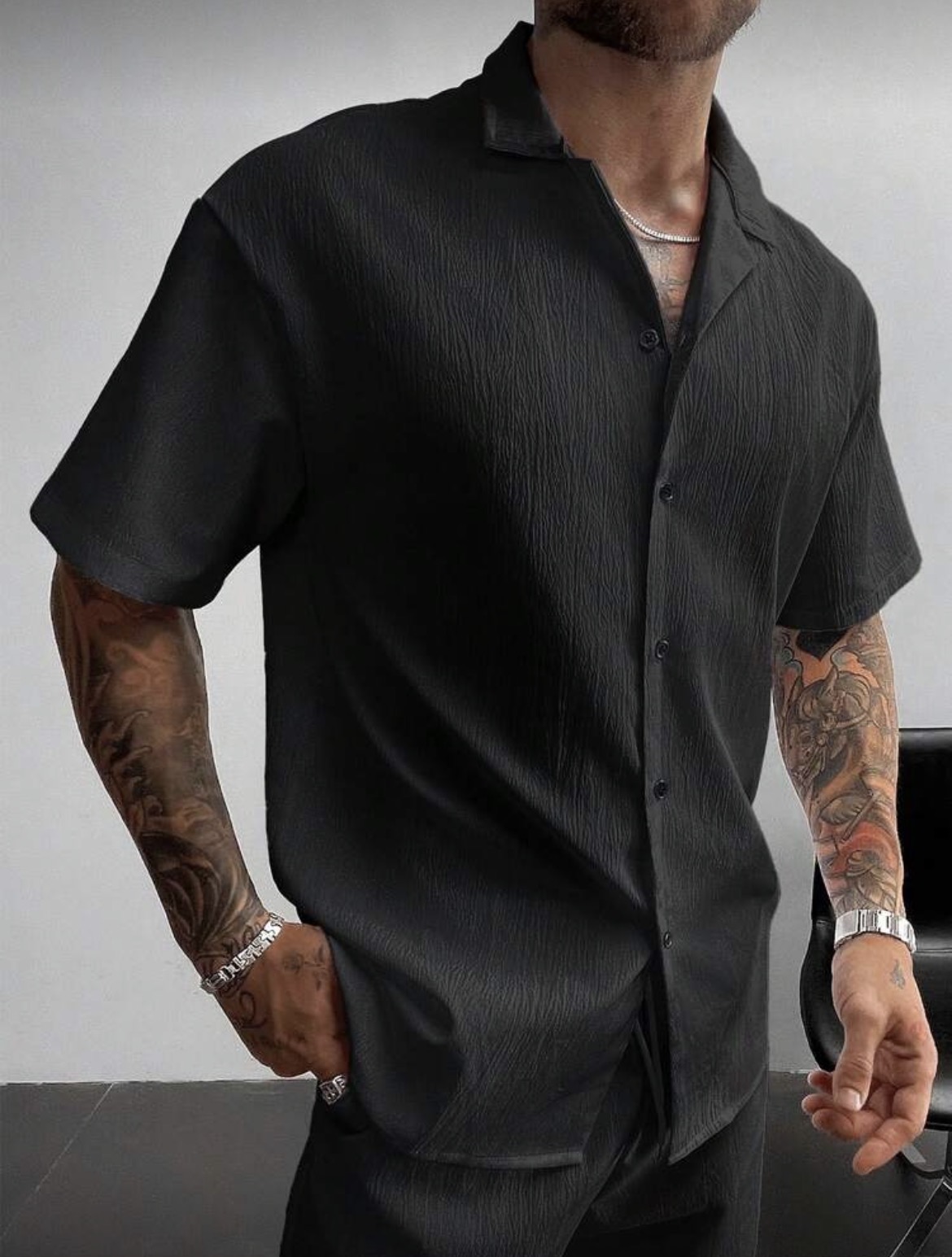 L - Camisa lino cubano & short