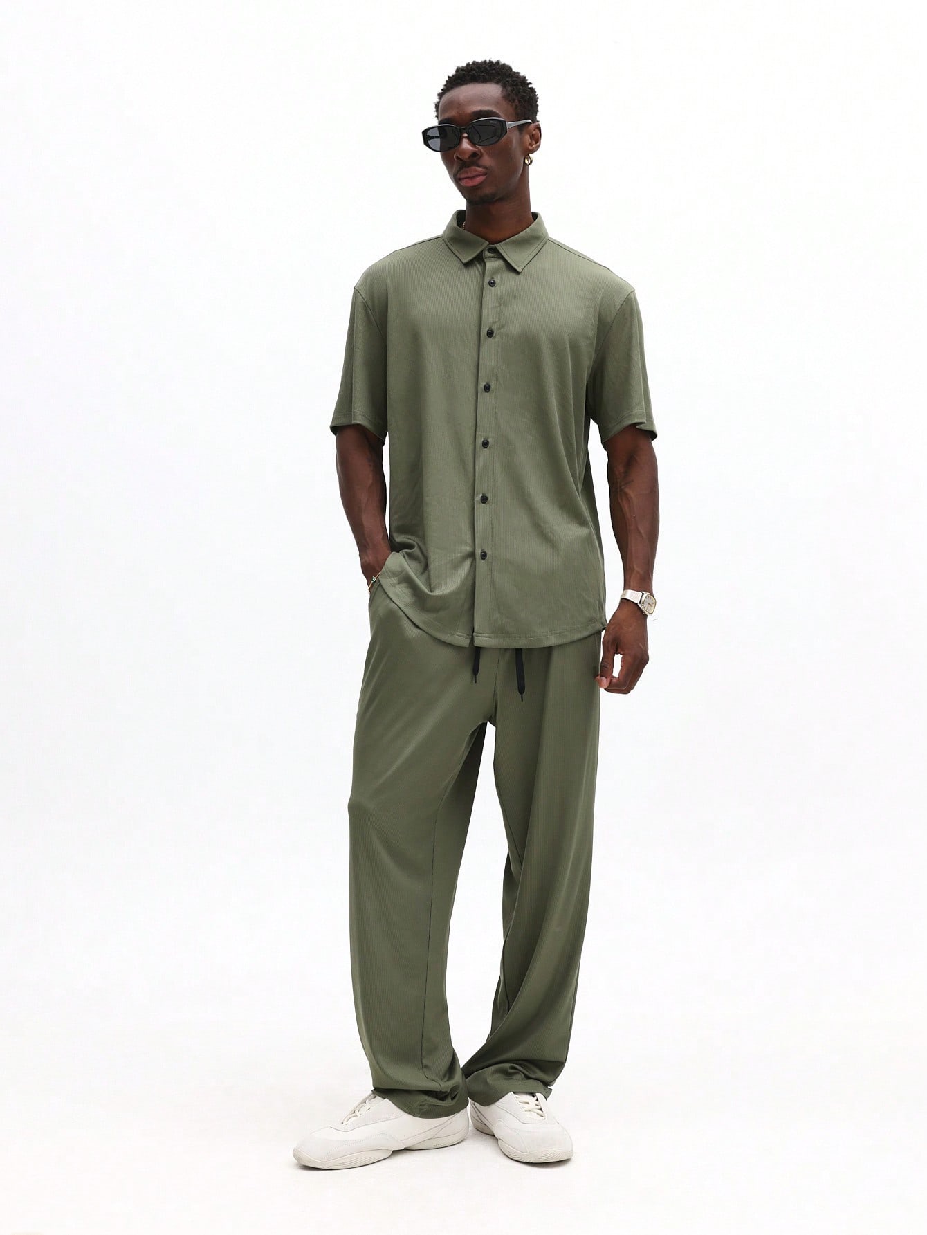 SUMWON camisa & pantalón de pierna ancha