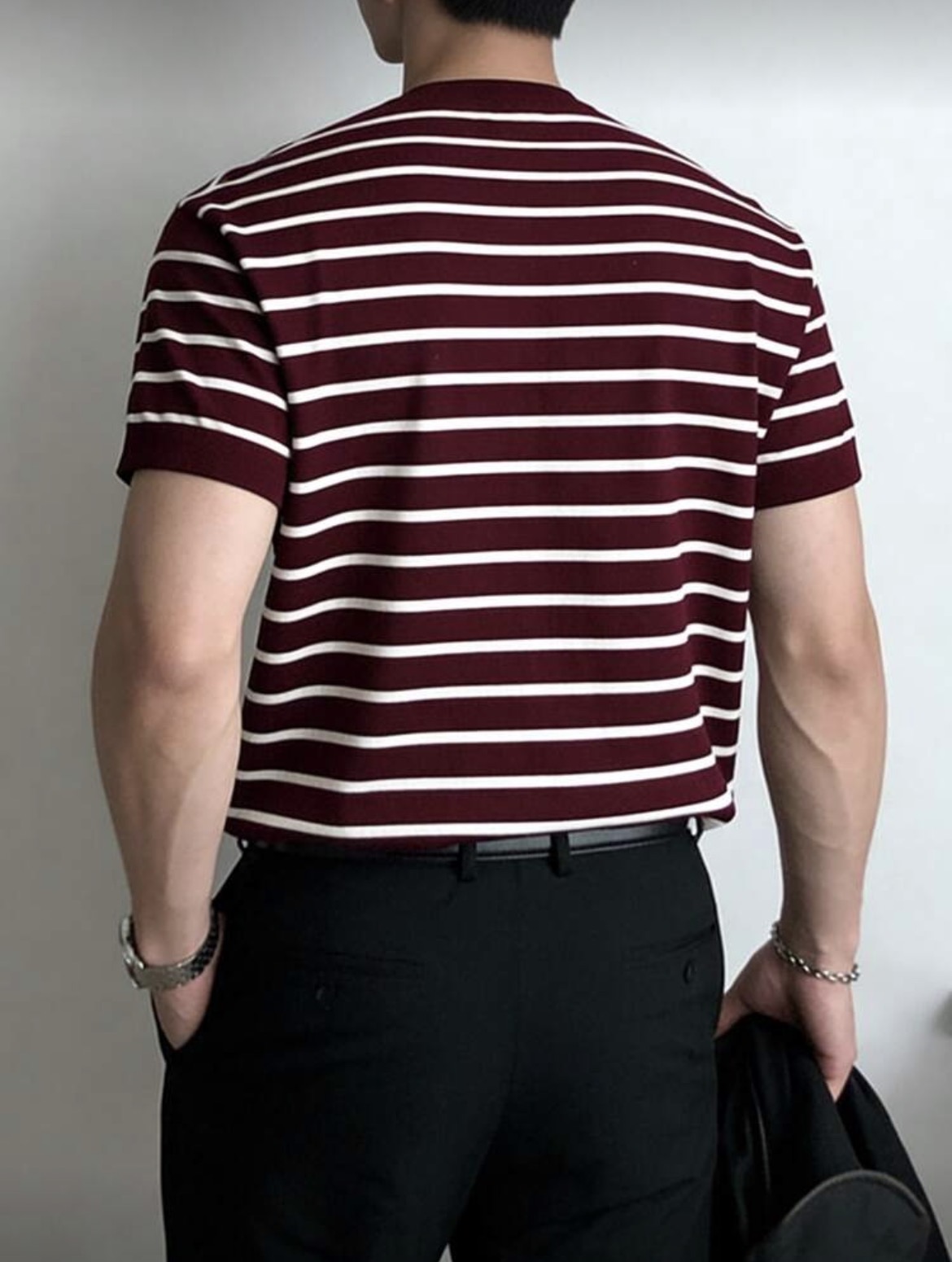 S - Camiseta de punto a rayas