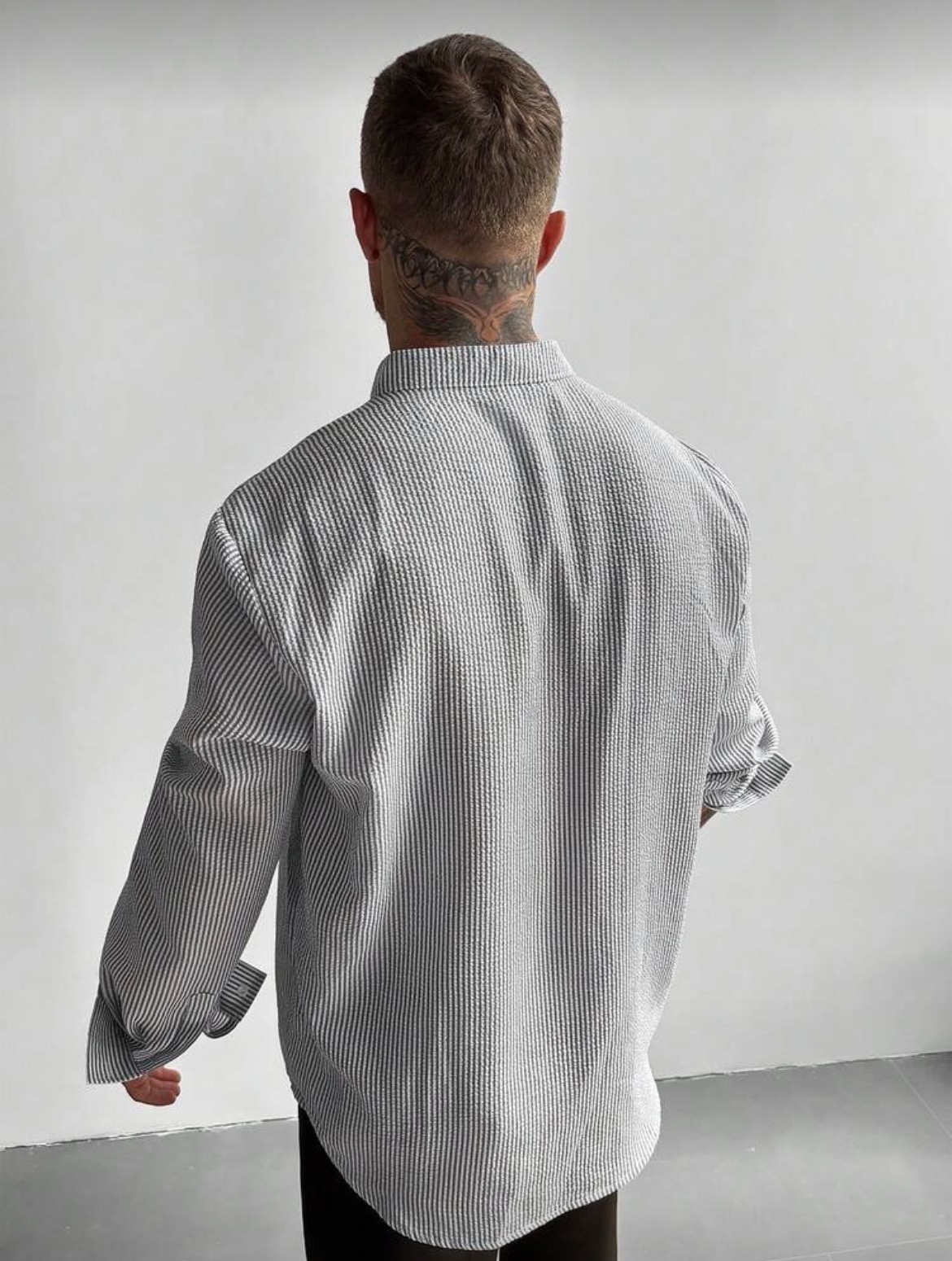 M - Camisa manga larga a rayas