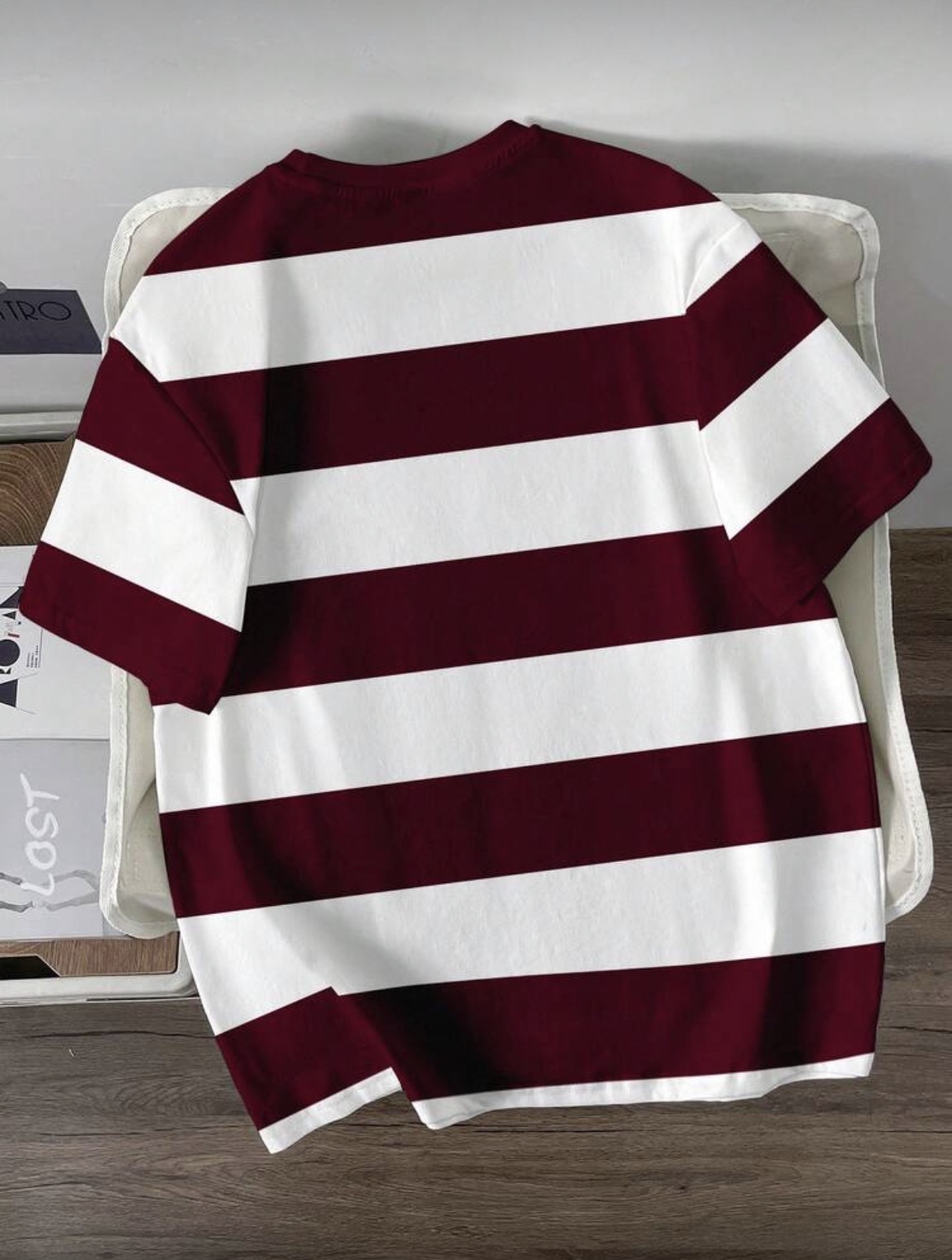 S - Camiseta casual a rayas