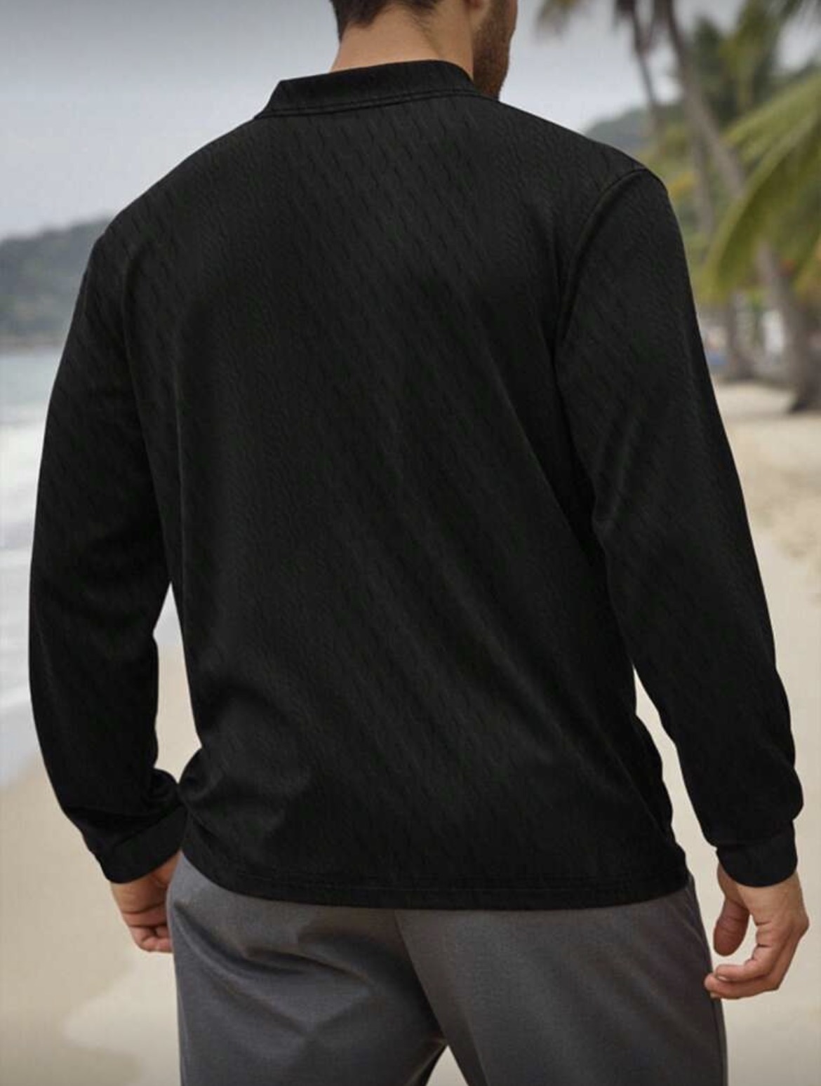 M - Polo manga larga casual