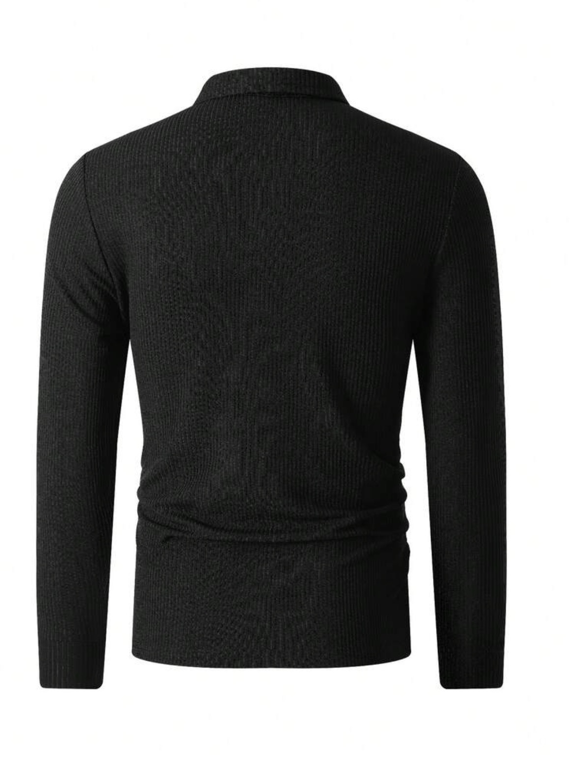 M - Polo manga larga con textura