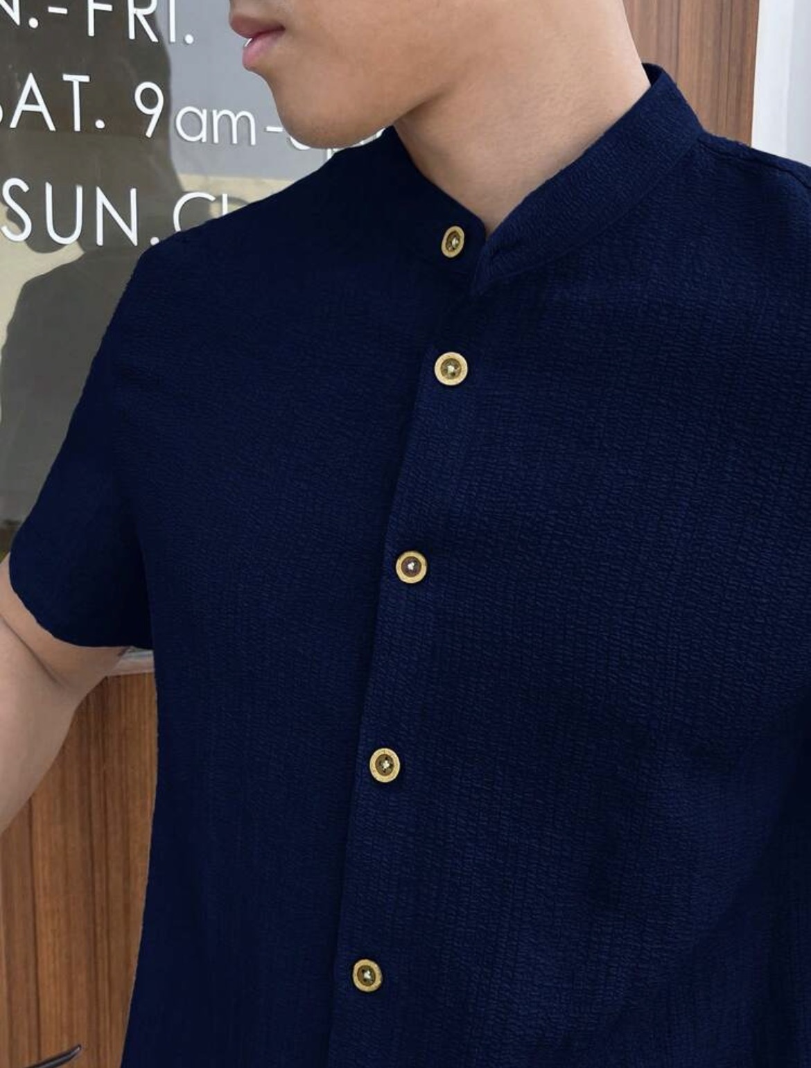 L - Camisa tejida lisa