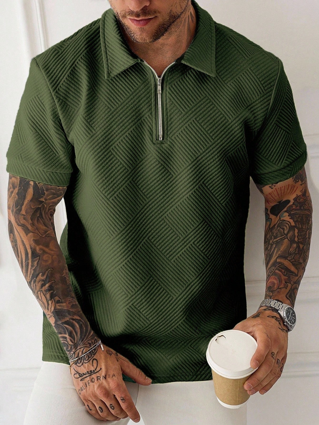 Polo media cremallera