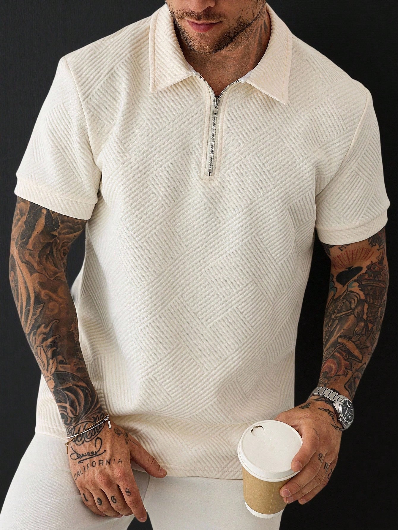 Polo media cremallera