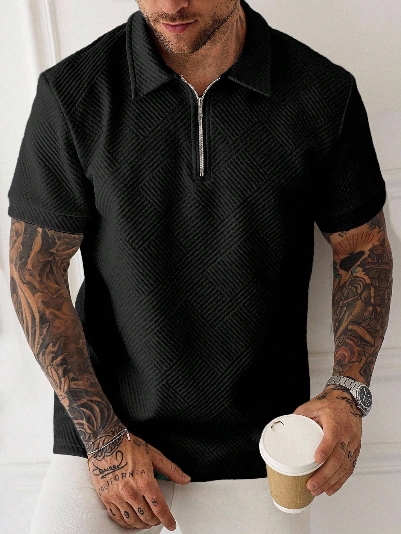 Polo media cremallera