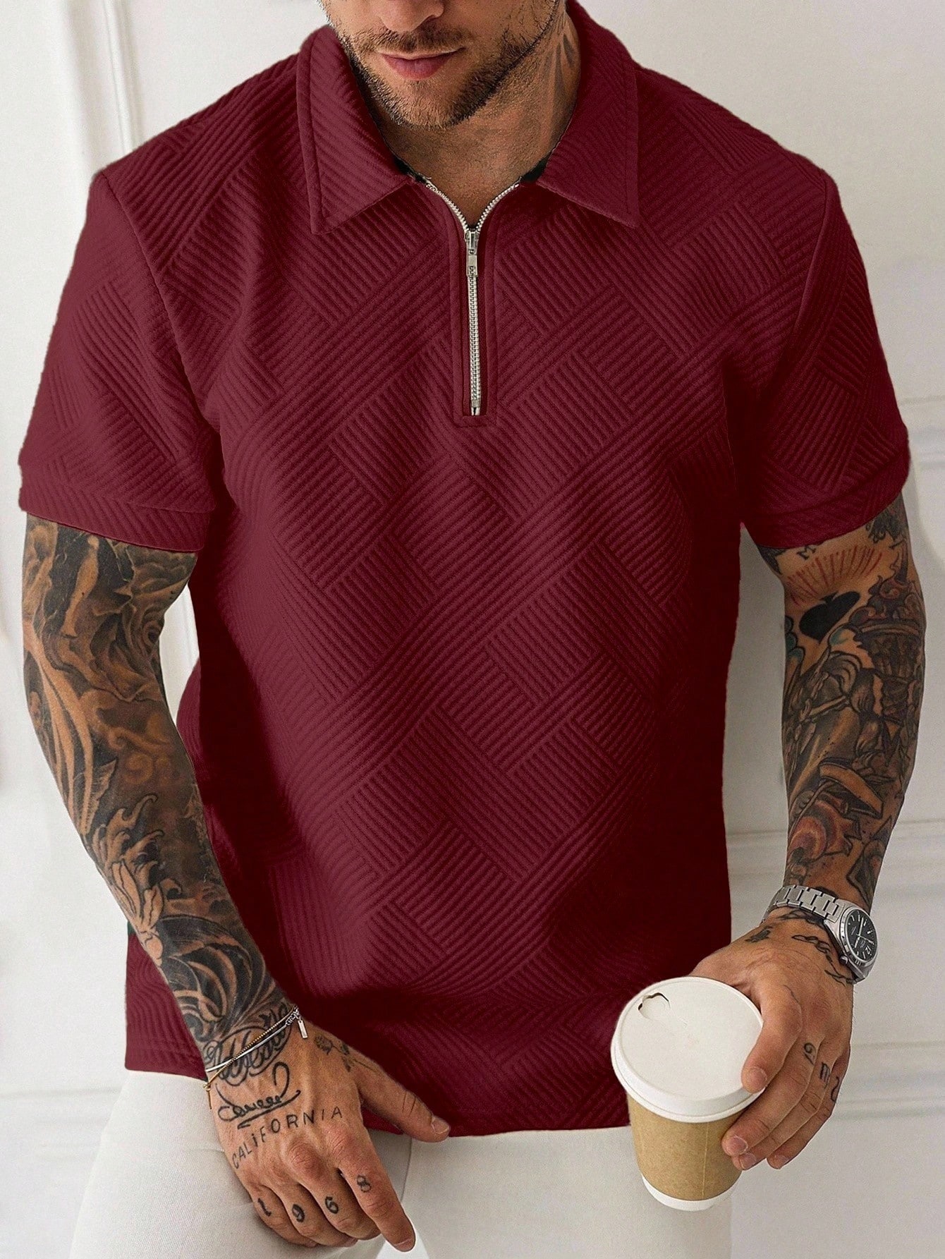 Polo media cremallera