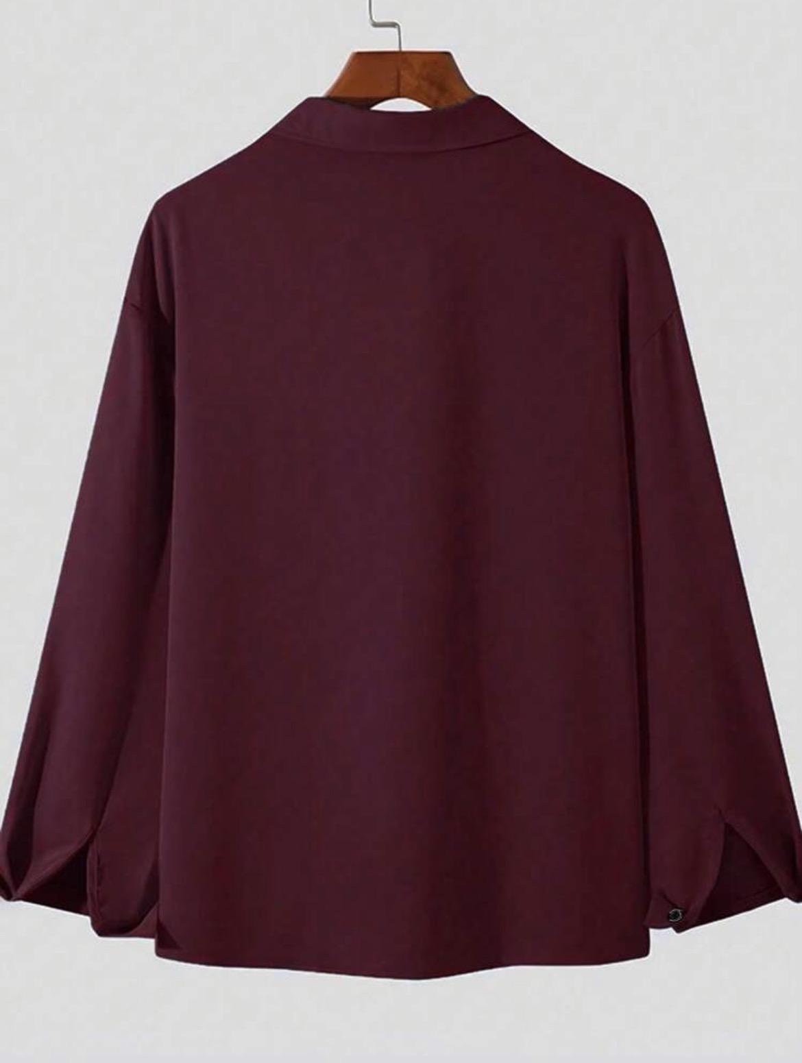 M - Camisa manga larga unicolor