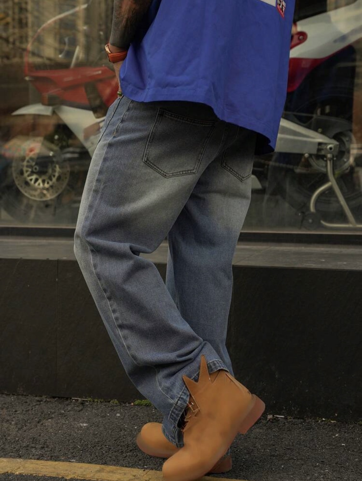 M(34) - DAZY jeans desgastado