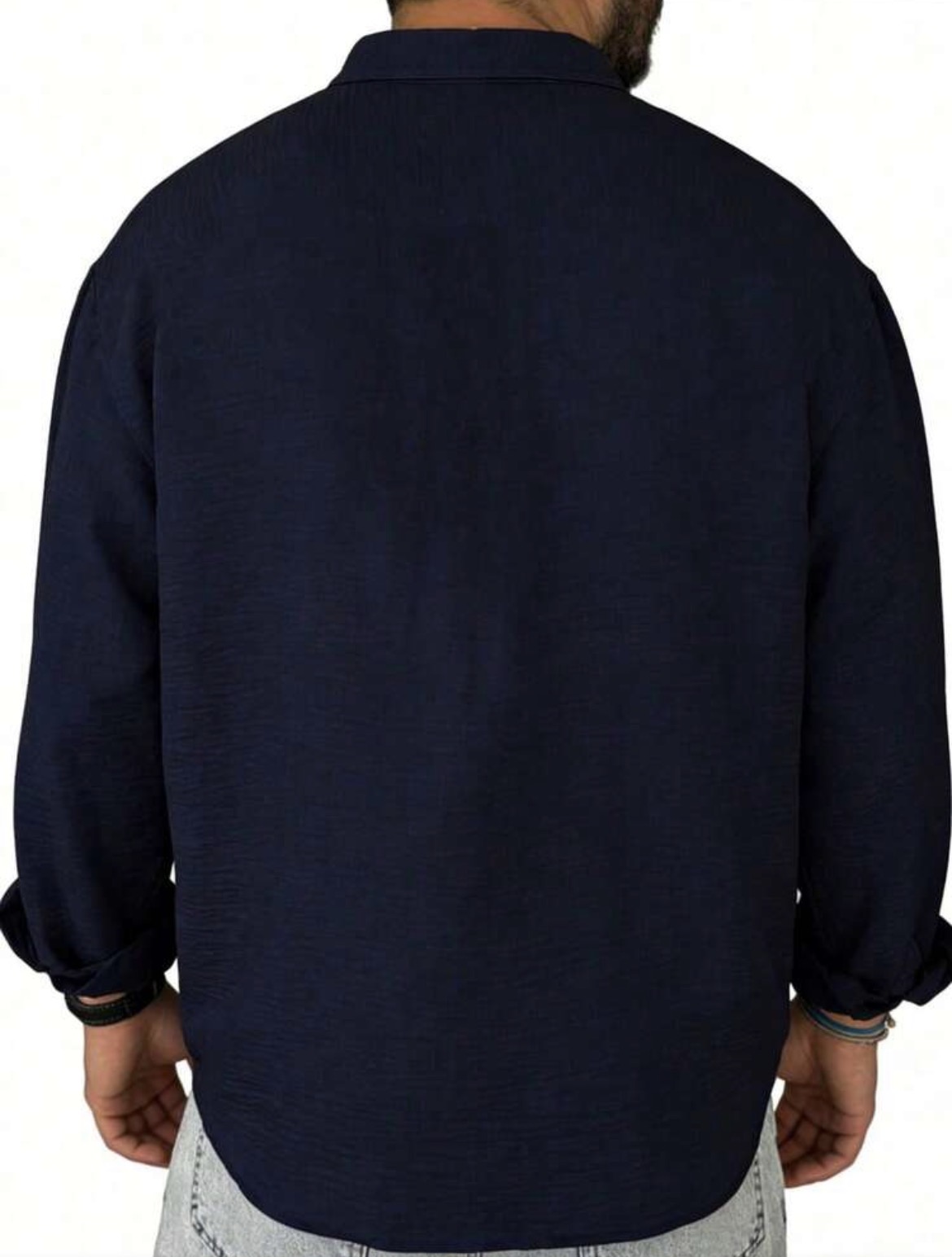 M - Camisa manga larga unicolor