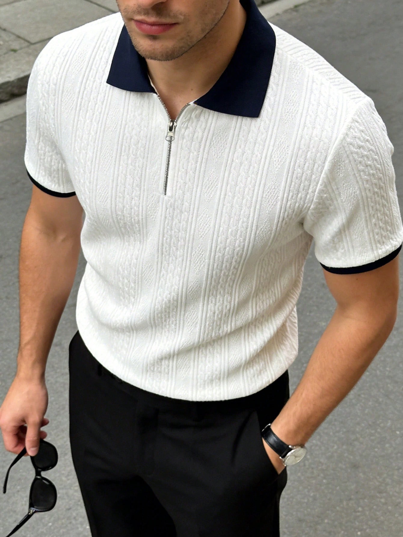 Polo con textura