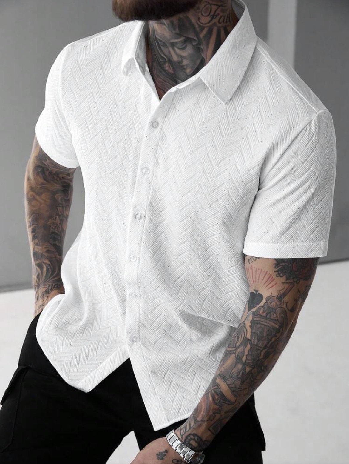 Camisa con textura