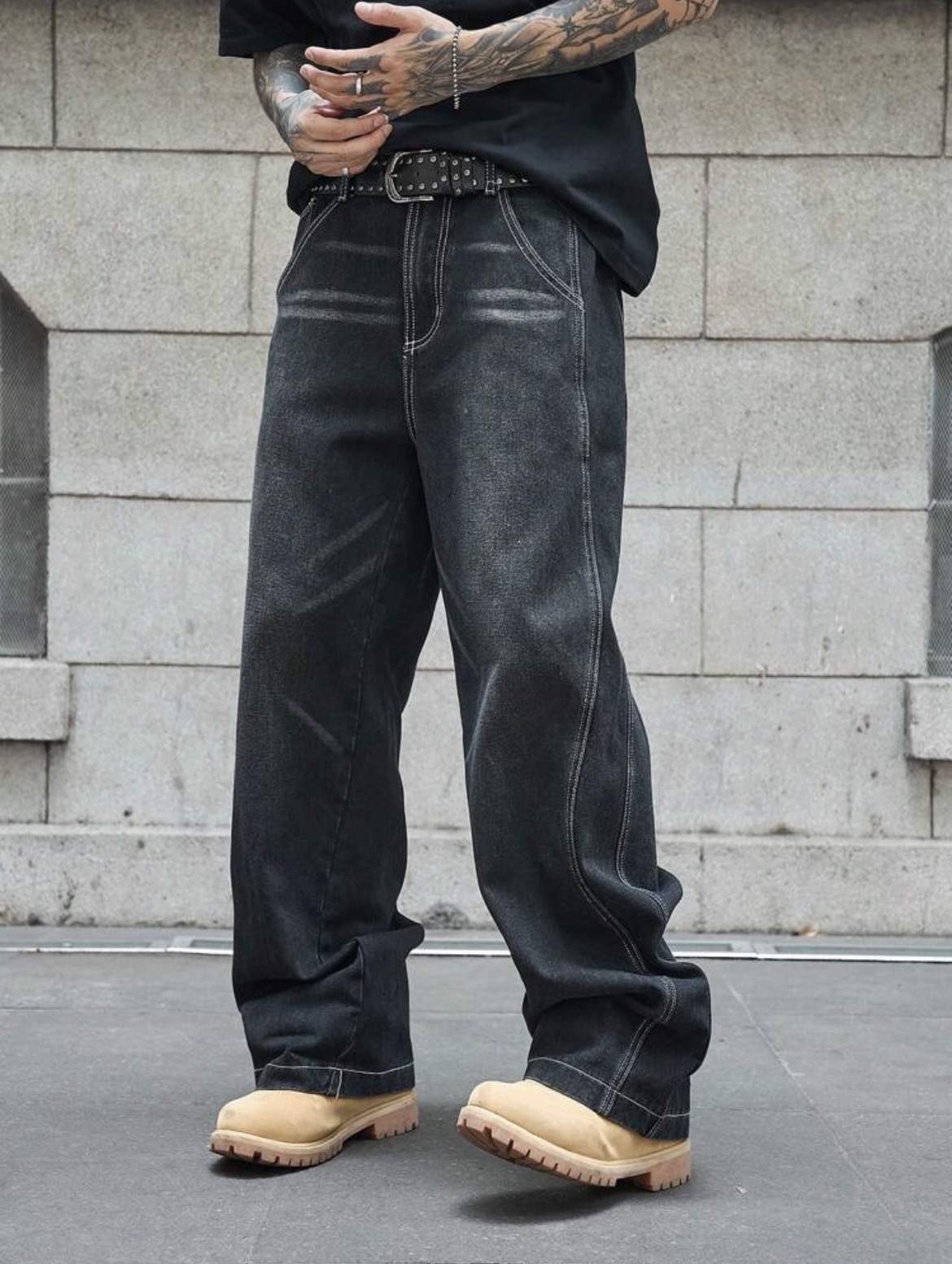 L(40) - Jeans de pierna ancha