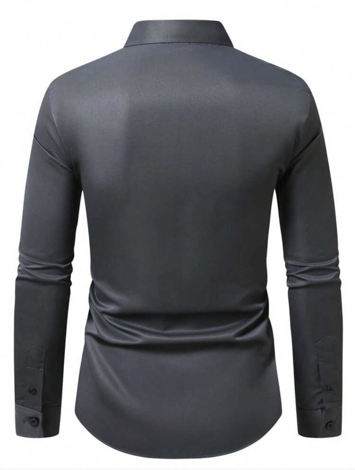 M - Camisa manga larga unicolor