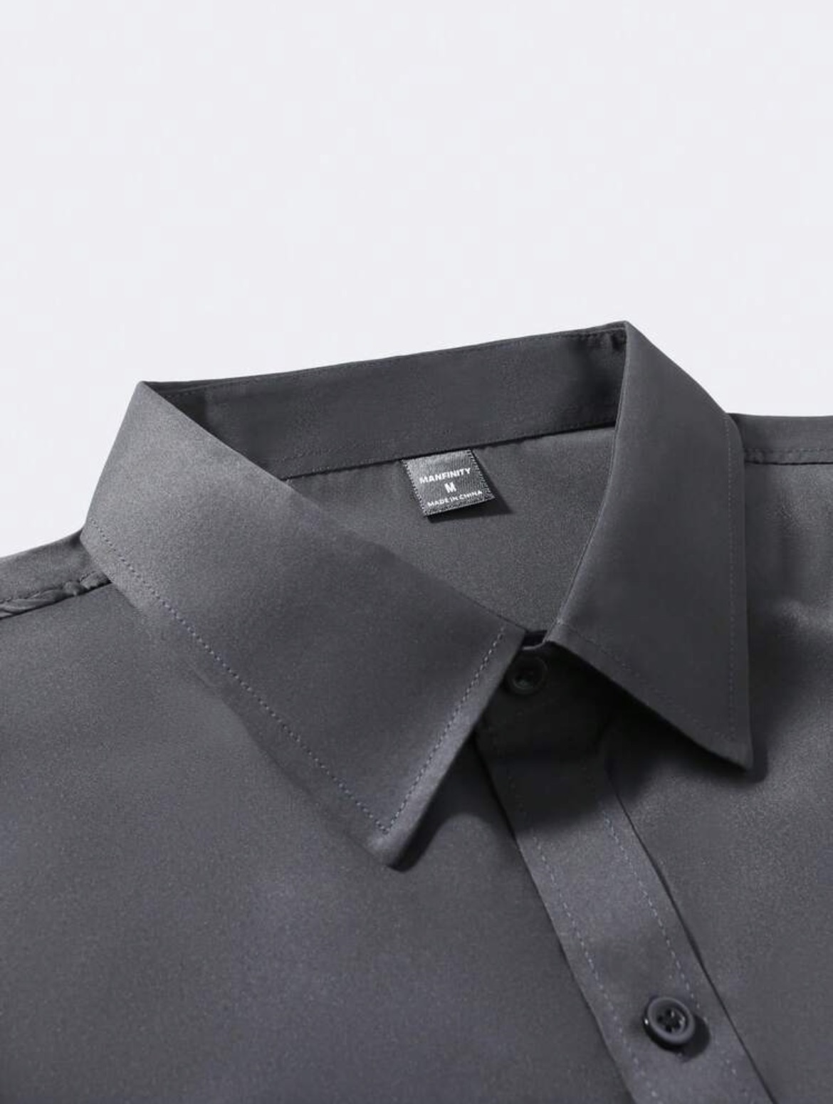 L - Camisa manga larga unicolor