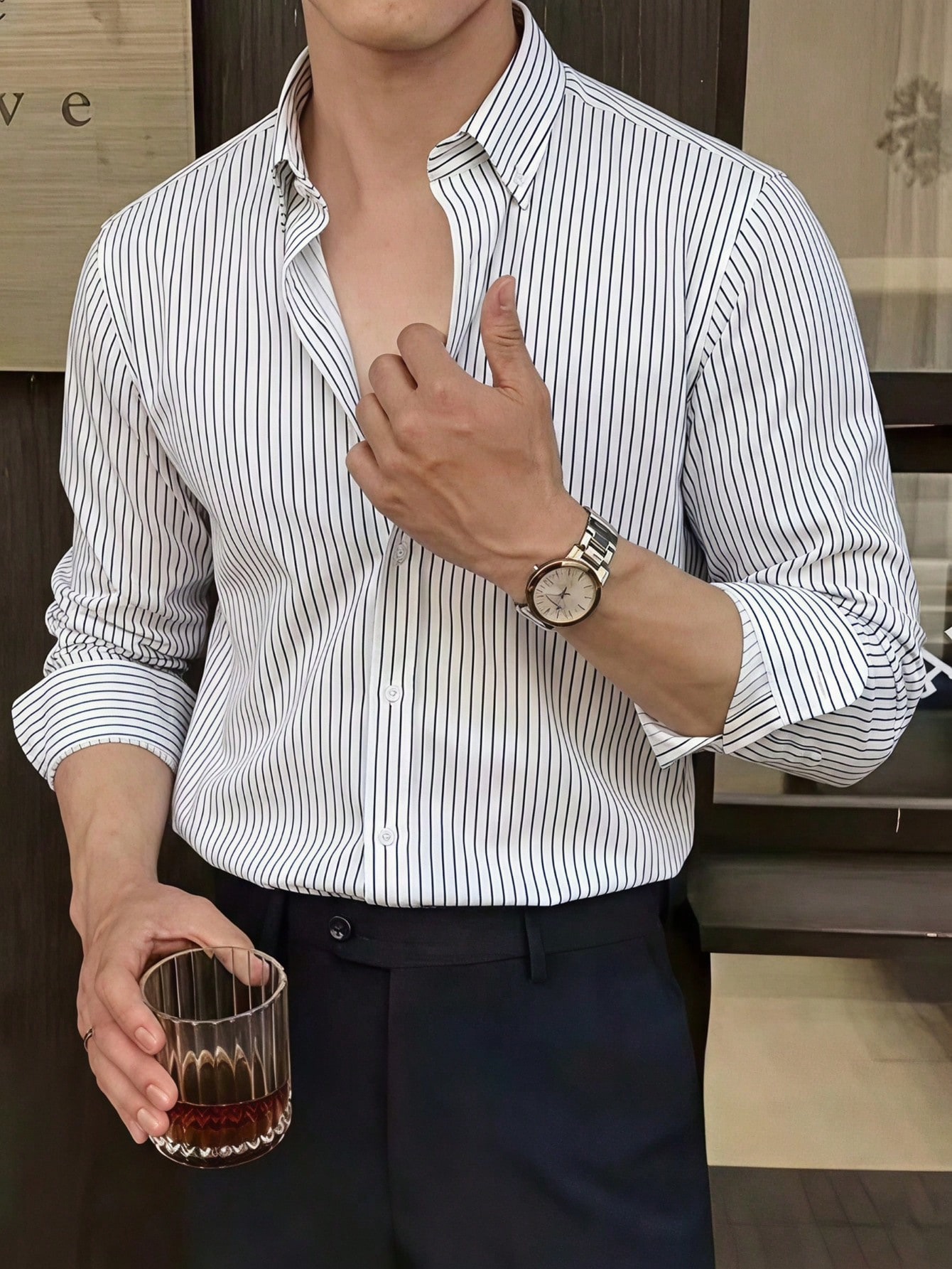 Camisa manga larga a rayas