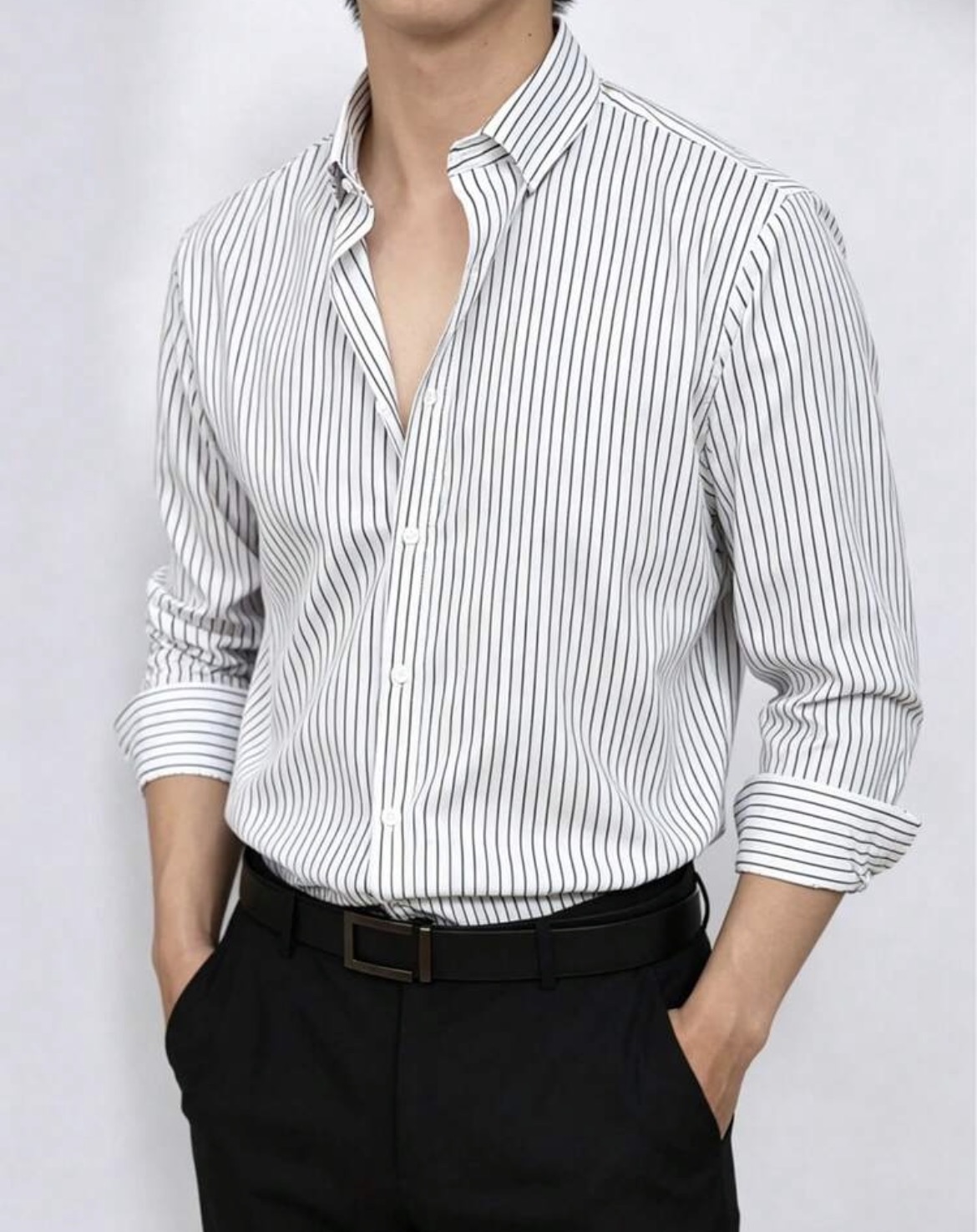 M - Camisa manga larga a rayas