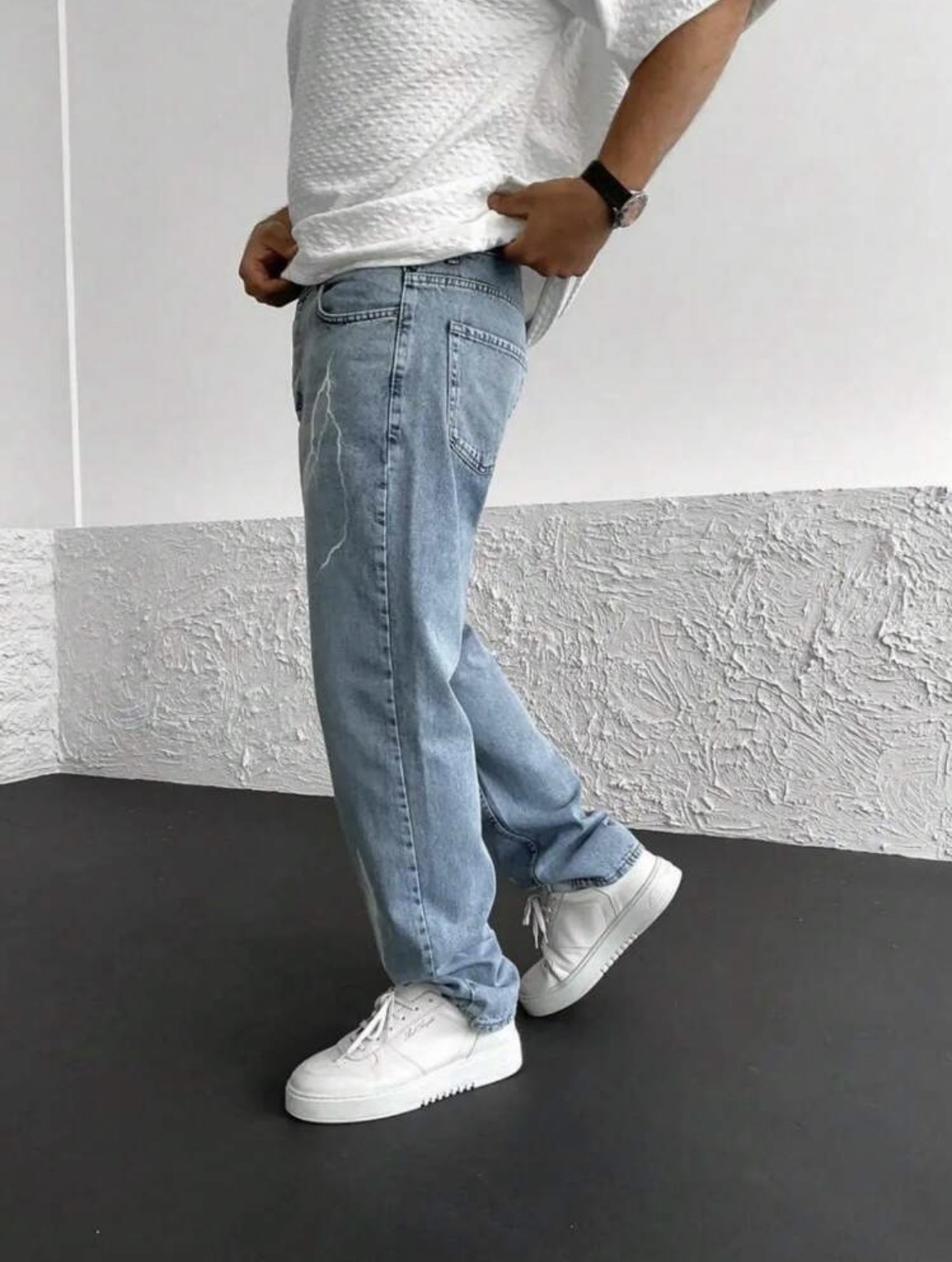 M(38) - Jeans con estampado
