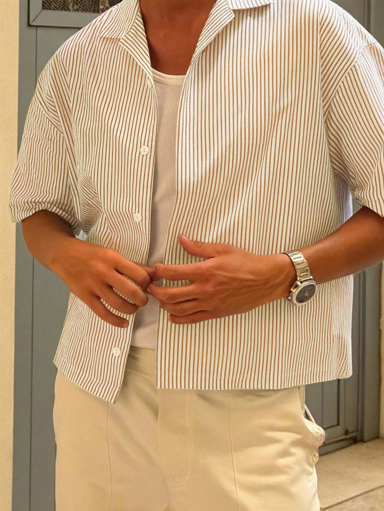 Camisa casual a rayas