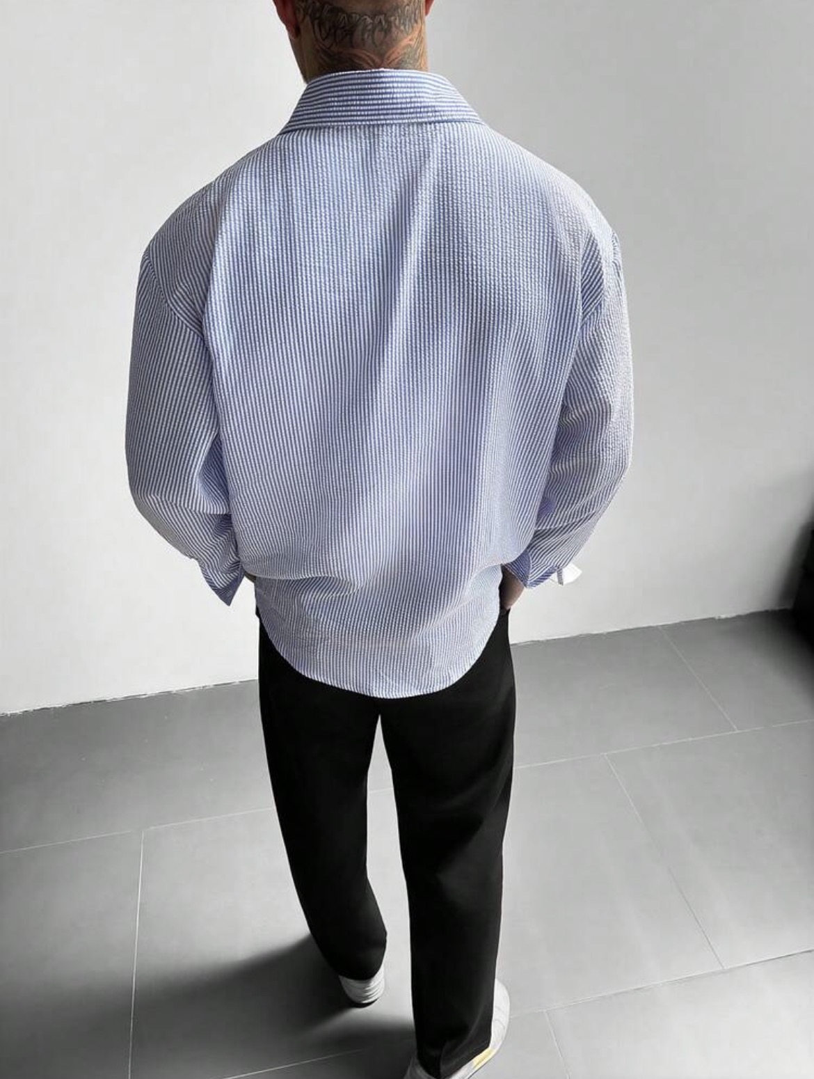 M - Camisa manga larga a rayas